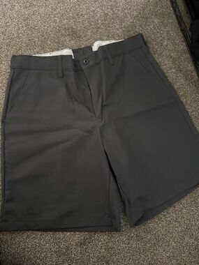 Flat-Front Men's Shorts in Charcoal — Classic Tailored Look